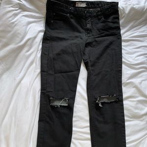 Free People Black Skinny Jeans